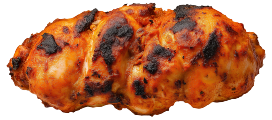 PNG Grilled and charred chicken piece