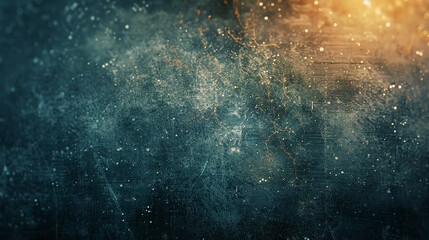 Abstract bokeh background with warm orange and cool blue lights and yellow and blue background. Ai Generative.