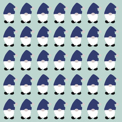 CUTE VINTAGE CHRISTMAS DWARFS DESIGN PATTERN