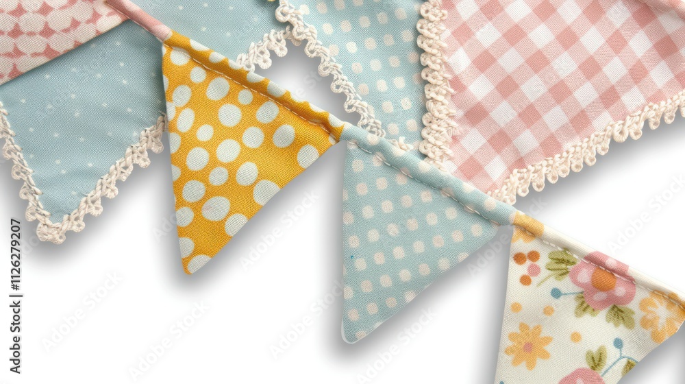 Poster fabric banners with various patterns and textures for decorative use in parties, celebrations, and e
