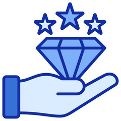 Values Blue Color Icon