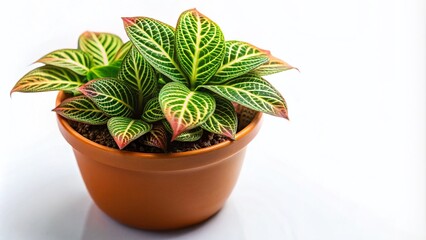Aerial View Houseplant in Pot - White Background - High Resolution