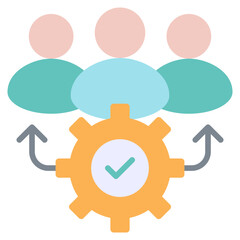 Team Management Flat Icon