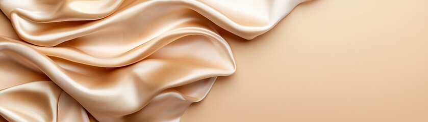 Obraz premium Elegant satin drapes indoor studio textiles close-up luxury