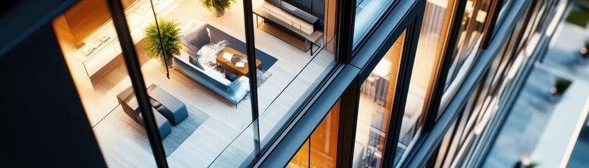 Fototapeta premium Luxurious Modern Home Interior with Cozy Living Room