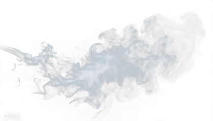 Puff of smoke isolated on transparent background