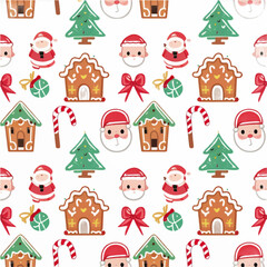 funny Christmas illustration pattern