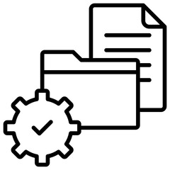 File Management Outline Icon