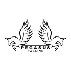pegasus logo icon design. logo is suitable for agents travel, freight forwarding, transportation, adventure and expedition