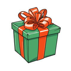 red christmas present gift box vector