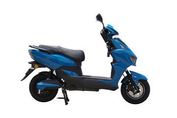 blue scooter isolated on white