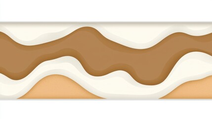 Obraz premium Abstract layered design resembling dessert elements.