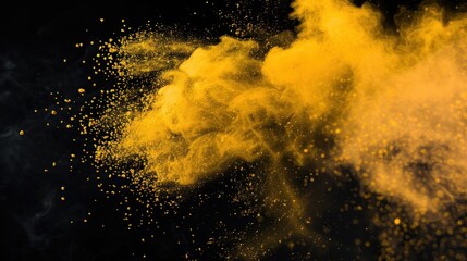 Abstract Yellow Smoke Burst