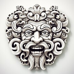 Fototapeta premium Abstract Representation of Ancient Greek Monster Mask