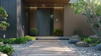 Fototapeta premium Modern home entrance 