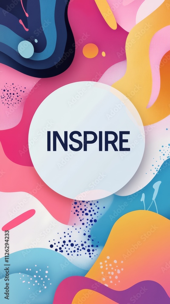 Poster inspire abstract background: a vibrant and playful abstract background with a bold 