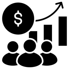 Sales Agent Glyph Icon