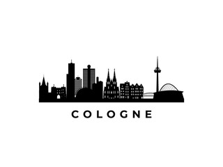 Obraz premium Vector Cologne skyline. Travel Cologne famous landmarks. Business and tourism concept for presentation, banner, web site.
