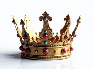 King Crown Editable Outline Flat Illustration 64x64, Royalty, Symbol, Design