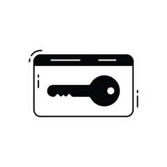 Key card vector icon
