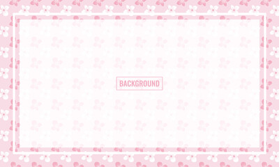Cute kawaii seamless pastel pink floral pattern poster and banner background