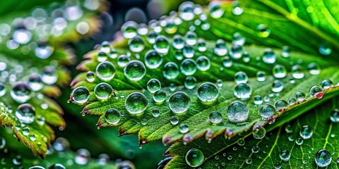 Rain Forest Macro Photography, Close-up Raindrops, Nature, Detail