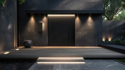 Modern home entrance 
