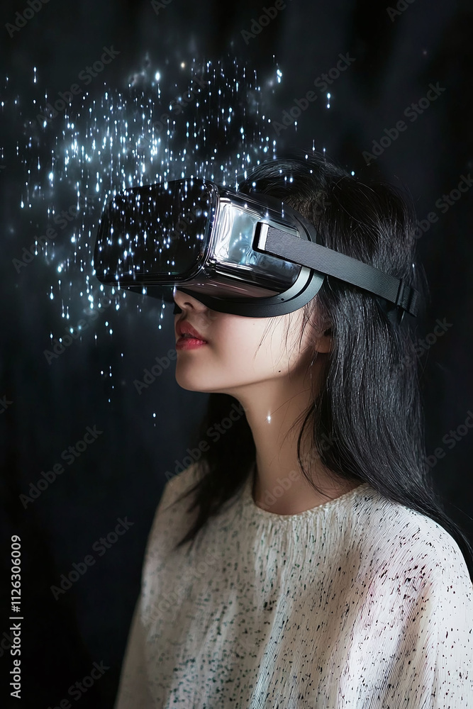 Poster virtual reality with led integration