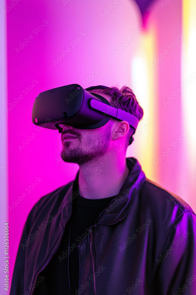 Poster virtual reality with led integration