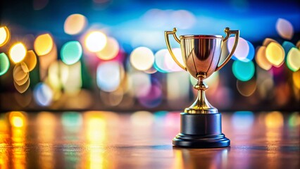 Tilt-Shift Sport Trophy - Outline Design AI Photo