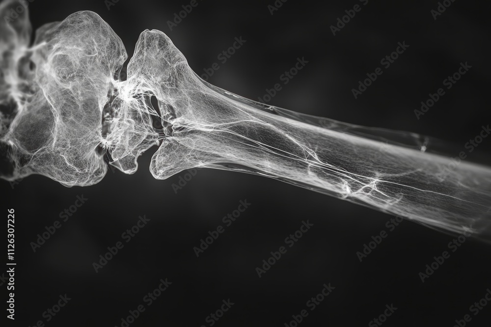 Poster abstract representation of human bone structure with artistic flair