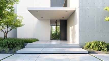 Modern home entrance 