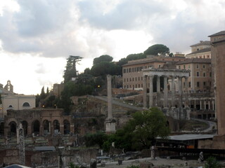 Fototapeta premium the roman forum in rome italy