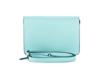 Bag clutch isolated on white fashion leather