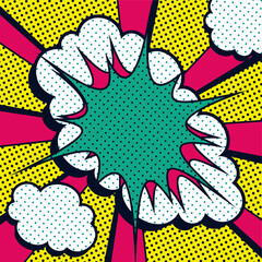 Speech bubble. Comic cloud with a place for text