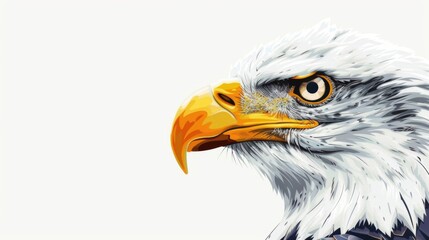 Obraz premium Close-Up of a Majestic Eagle's Head