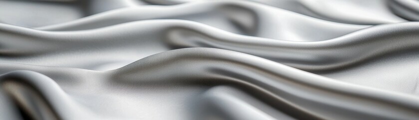 Obraz premium Satin fabric elegance closeup of silver accents in soft light