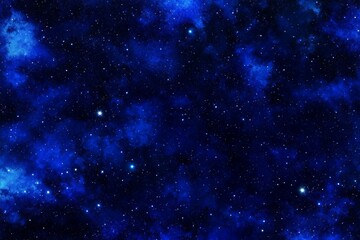 Fototapeta premium A breathtaking cosmic view filled with vibrant blue and black hues, showcasing a vast expanse of twinkling stars.