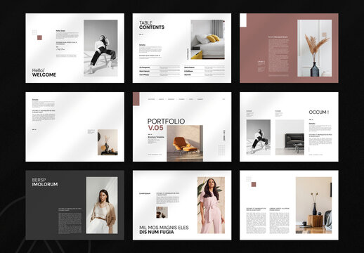 V.05 Portfolio Landscape Brochure Template