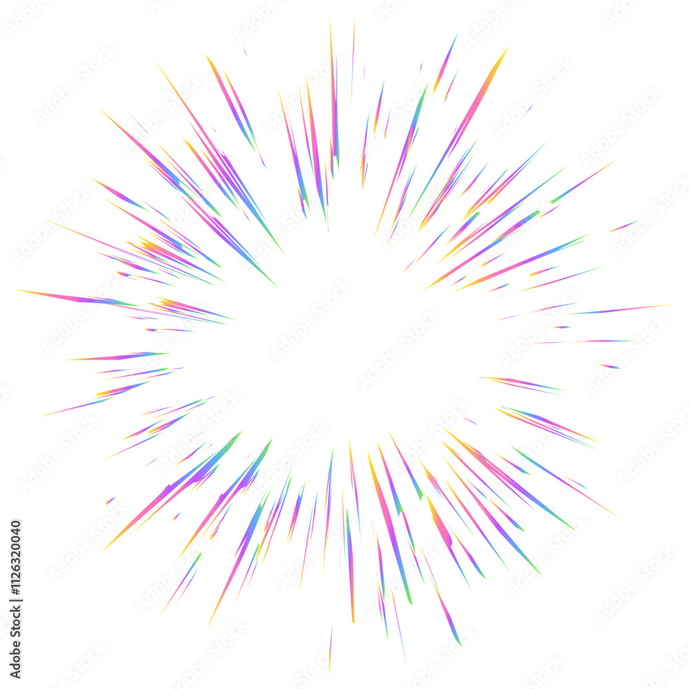 Poster light burst with rainbow prism effect. halo flare sparkles of crystal on white background. vector ra