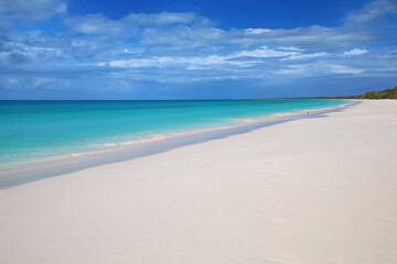 Fayaoue beach on the coast of Ouvea lagoon, Mouli and Ouvea Islands, Loyalty Islands, New Caledonia