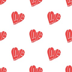 Fototapeta premium Love image, heart shape, seamless pattern design Illustrations used for Valentine's Day or other festivals On a colorful background