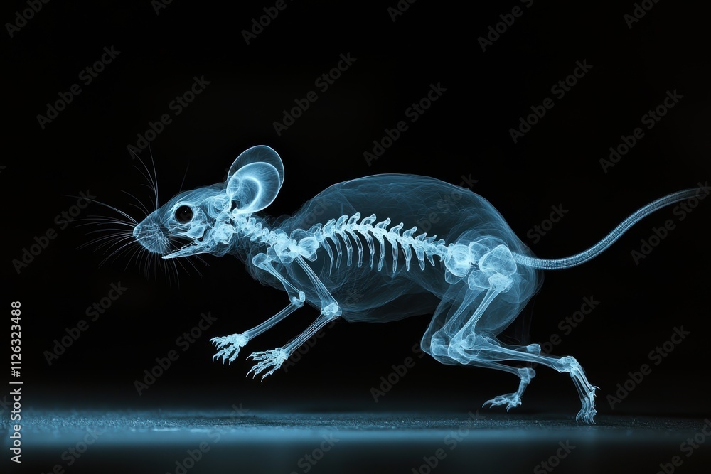 Poster x-ray visualization of a mouse skeletal system in motion