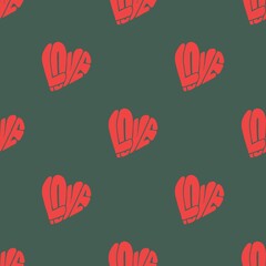 Love image, heart shape, seamless pattern design Illustrations used for Valentine's Day or other festivals On a colorful background