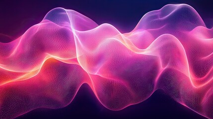 Fototapeta premium Colorful waves of light create a dynamic abstract pattern in a captivating visual display