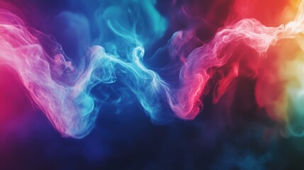 Obraz premium Abstract Colorful Smoke Swirls Design