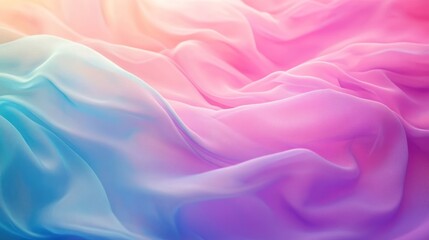 Obraz premium Pastel Fabric Draped in Soft Waves of Color