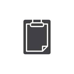 Clipboard holding a note vector icon