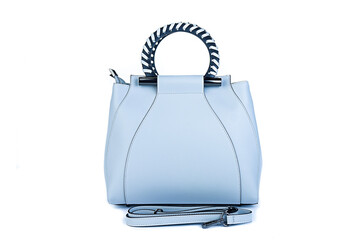 Bag clutch isolated on white fashion leather