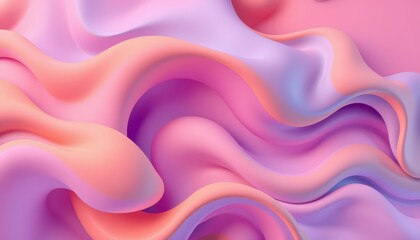Obraz premium Abstract Pink and Purple Fluid Wave Design